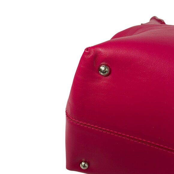 Tod's Fuchsia Leather Satchel Handbag - Picture 7 of 15